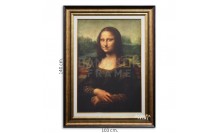 ภาพสีน้ำมัน-กรอบรูปไม้พลาสติกสีน้ำตาล ภาพวาดโมนาลิซา ขนาด 100x140 cm